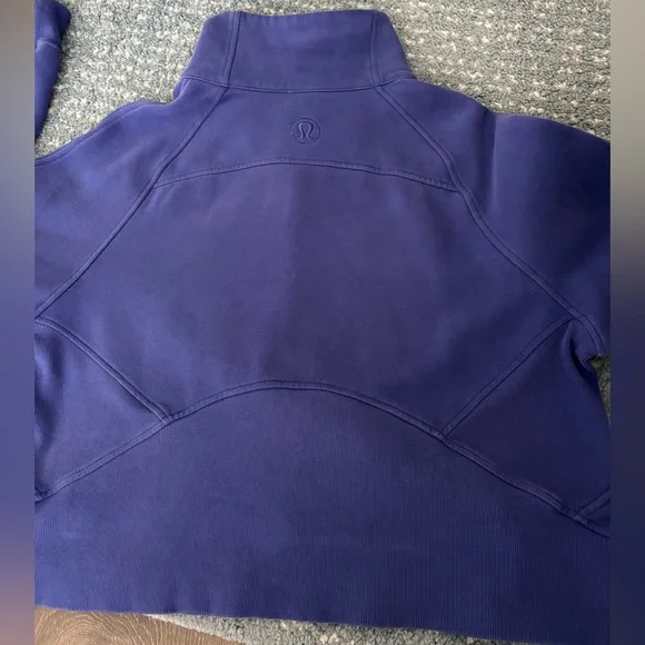 Cobalt Blue Half-Zip Pullover Sweatshirt - Picture 6 of 6